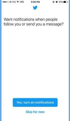می خواهید در صورت فالو یا ارسال پیام برایتان نوتیفیکیشن یا همان هشدار ارسال شود؟ min - آموزش ساخت حساب کاربری توییتر